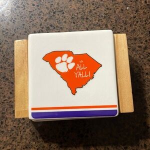 Clemson Tigers Four-Piece Coaster Set